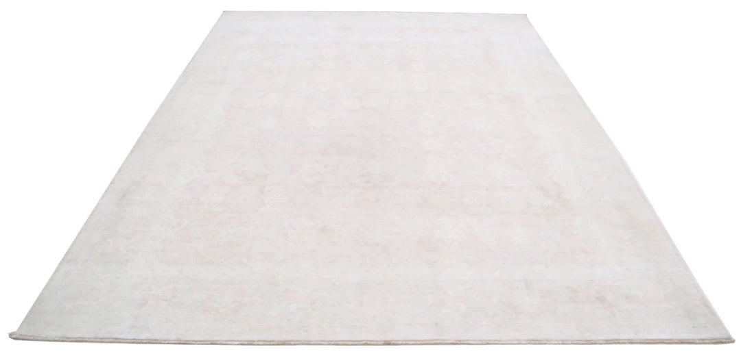 Ivory Afghan Serenity Rug 8' 0" x 10' 6" Hand-Knotted | No. AT12432