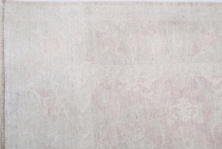 Ivory Afghan Serenity Rug 8' 0" x 10' 6" Hand-Knotted | No. AT12432