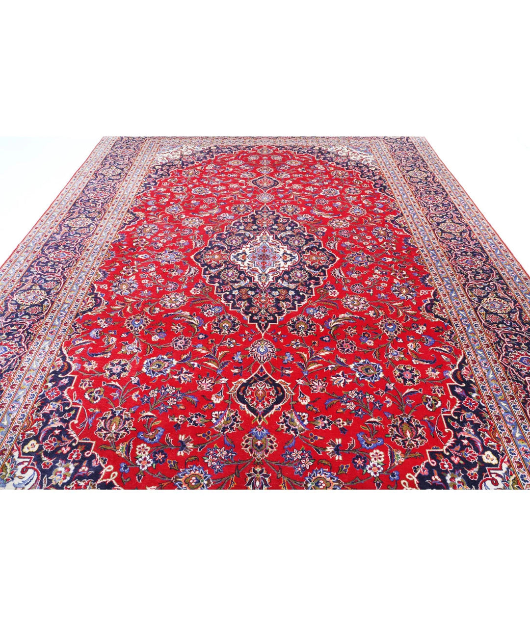 Persian Kashan Rug 9' 6" x 13' 6" Hand-Knotted | No. AT12482