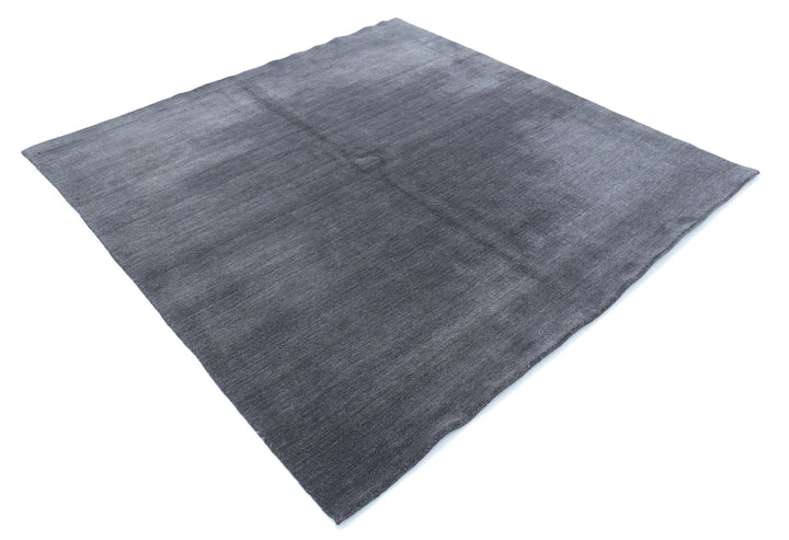 Charcoal Indian Oriental Rug 6' 6" x 6' 6" Hand-Knotted | No. AT12557