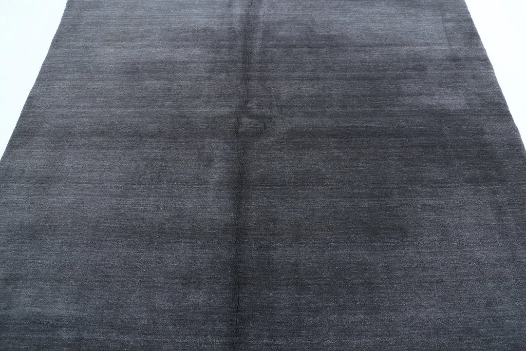 Charcoal Indian Oriental Rug 6' 6" x 6' 6" Hand-Knotted | No. AT12557