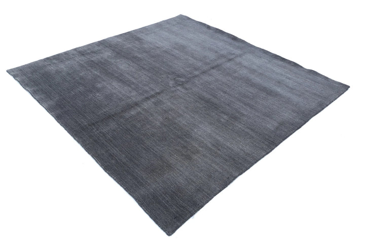 Charcoal Indian Oriental Rug 6' 6" x 6' 6" Hand-Knotted | No. AT12557