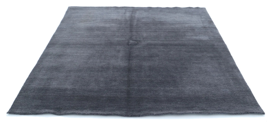 Charcoal Indian Oriental Rug 6' 6" x 6' 6" Hand-Knotted | No. AT12557