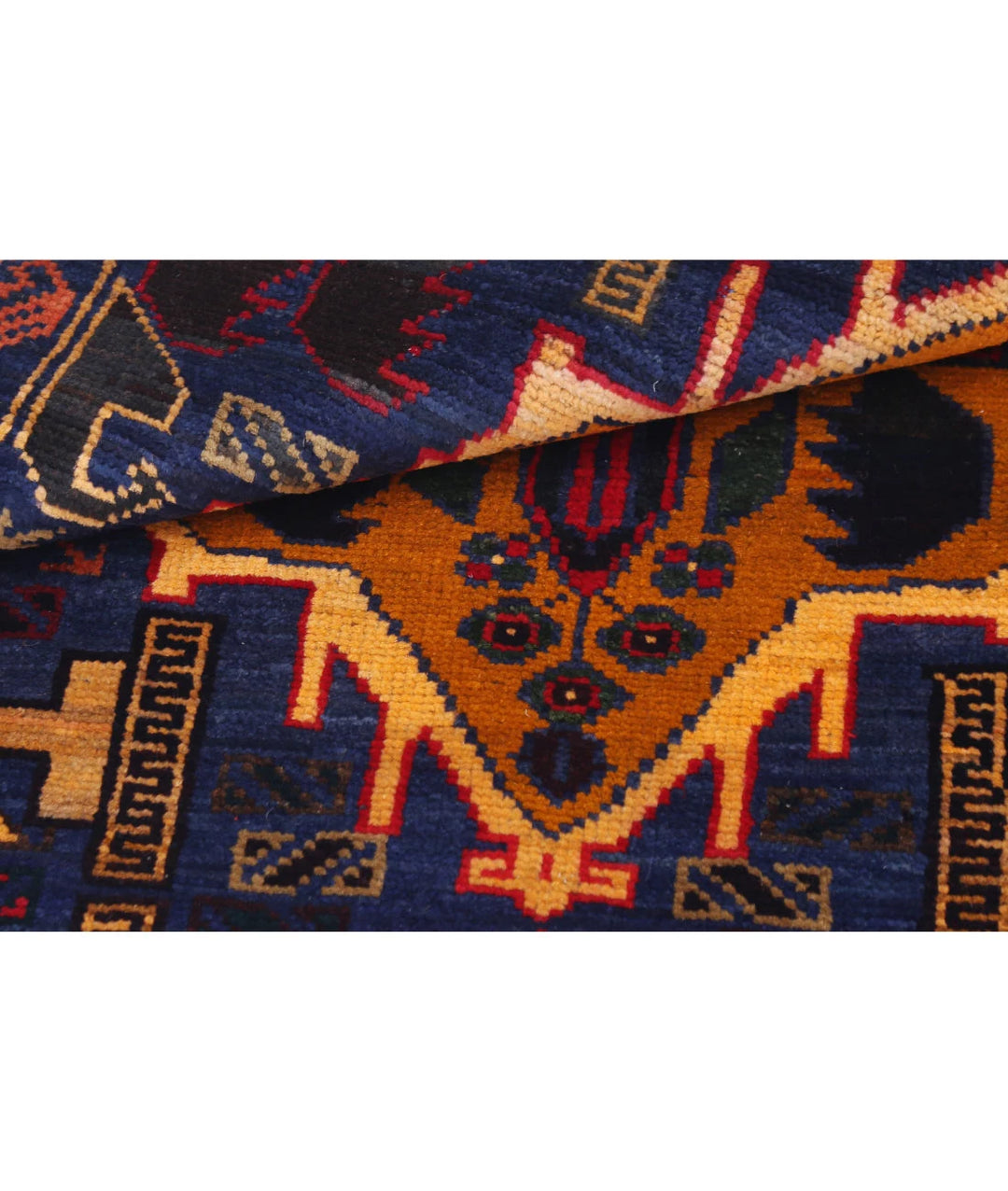 Red Afghan Tribal Rug 3' 0" x 5' 1" Hand-Knotted | No. AT12571