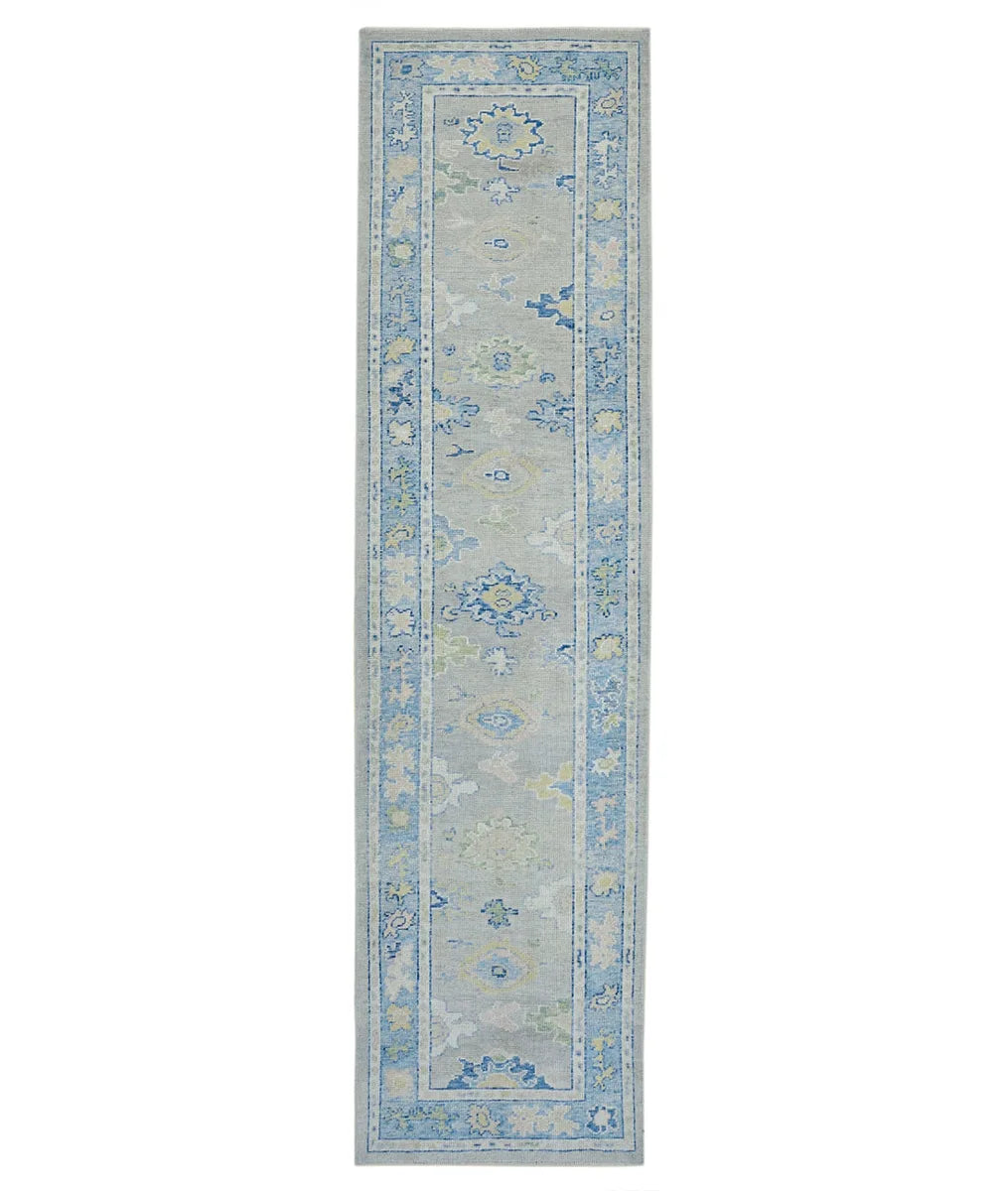 Turkish Oushak Rug 3' 2" x 13' 2" Hand-Knotted | No. AT12585