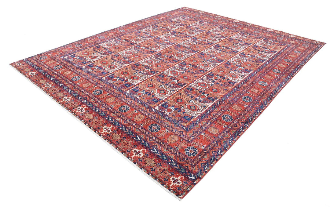 Afghan Humna Rug 8' 11" x 11' 7" Hand-Knotted | No. AT12625