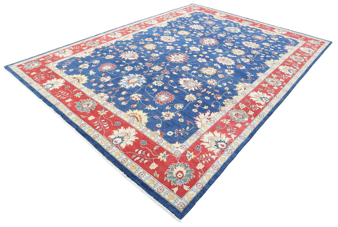Afghan Ziegler Rug 8' 10" x 12' 3" Hand-Knotted | No. AT12689