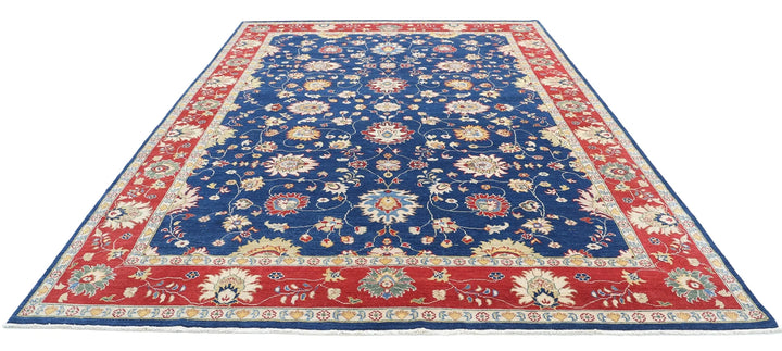 Afghan Ziegler Rug 8' 10" x 12' 3" Hand-Knotted | No. AT12689