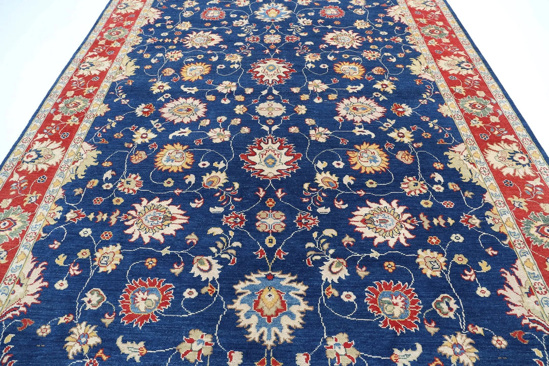 Afghan Ziegler Rug 8' 10" x 12' 3" Hand-Knotted | No. AT12689