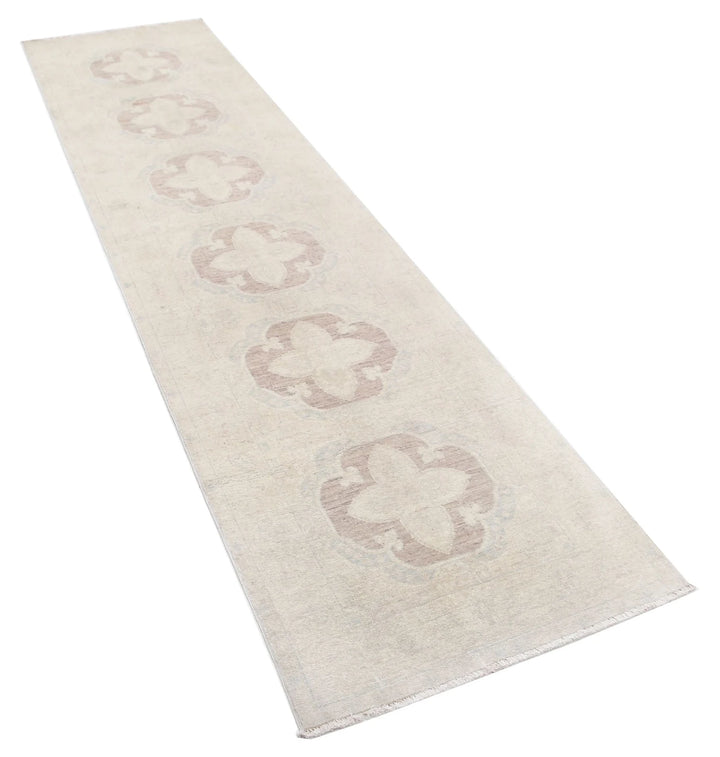 Afghan Serenity Runner Rug 2' 6" x 10' 0" Hand-Knotted | No. AT12764