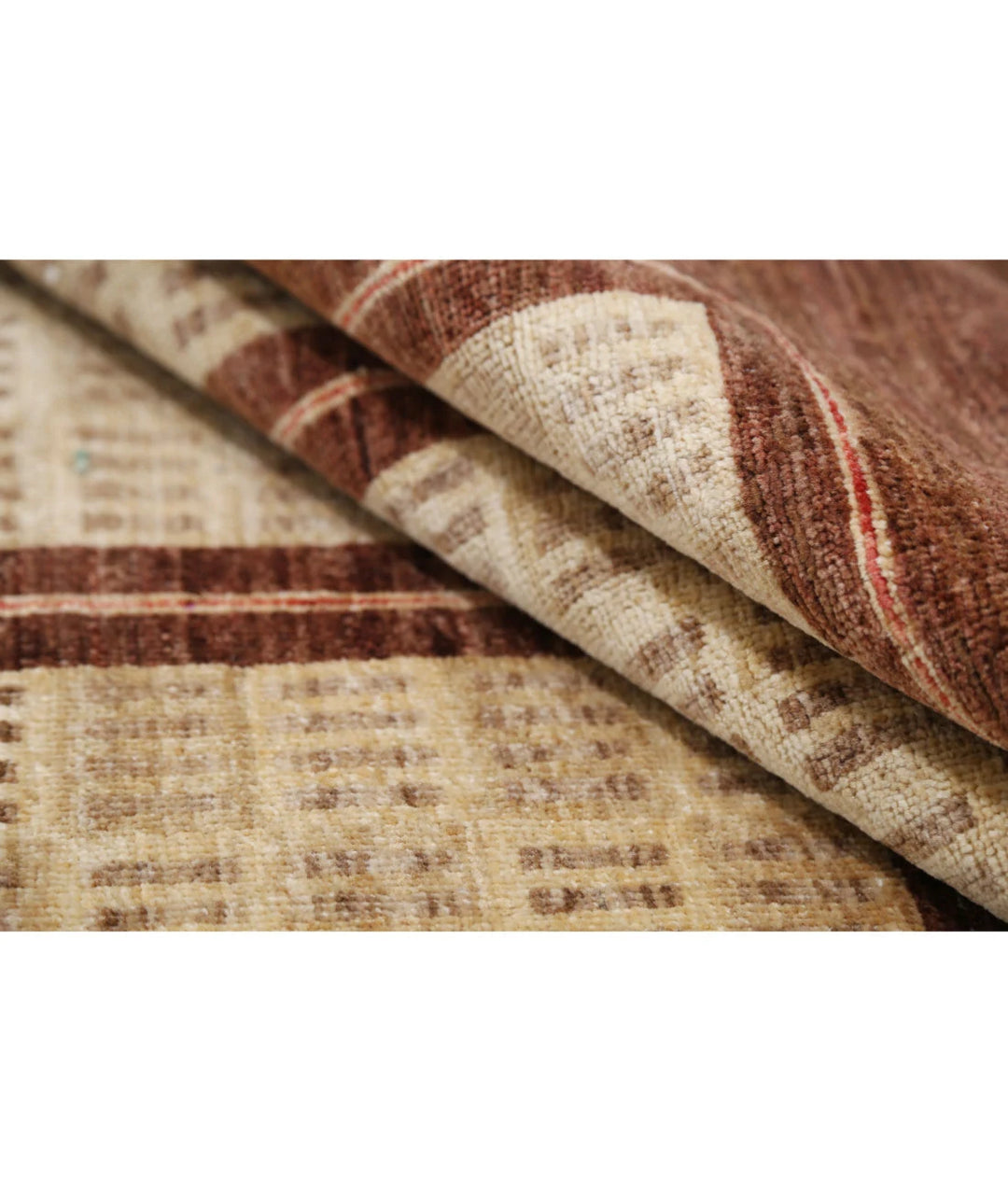 Afghan Modcar Rug 6' 5" x 8' 0" Hand-Knotted | No. AT12800