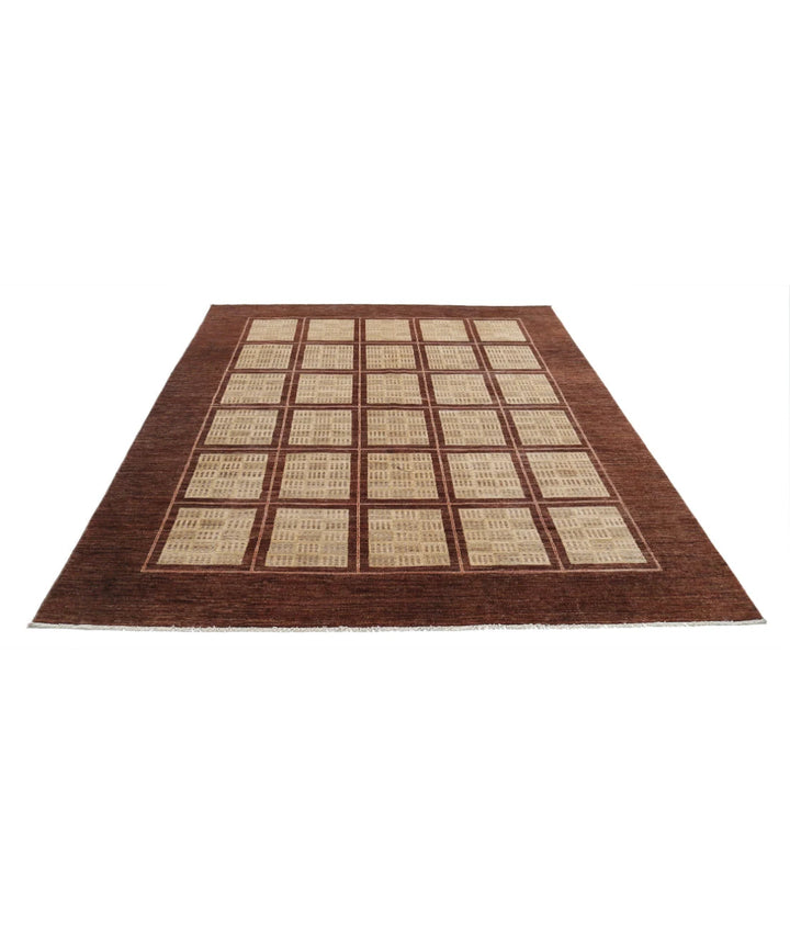 Afghan Modcar Rug 6' 5" x 8' 0" Hand-Knotted | No. AT12800