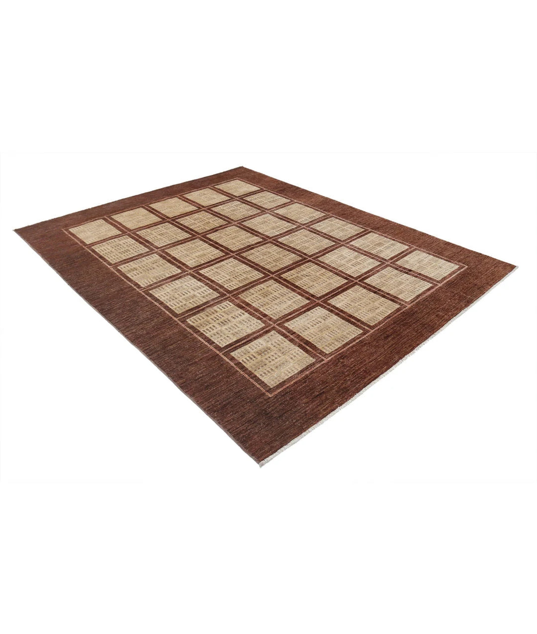 Afghan Modcar Rug 6' 5" x 8' 0" Hand-Knotted | No. AT12800