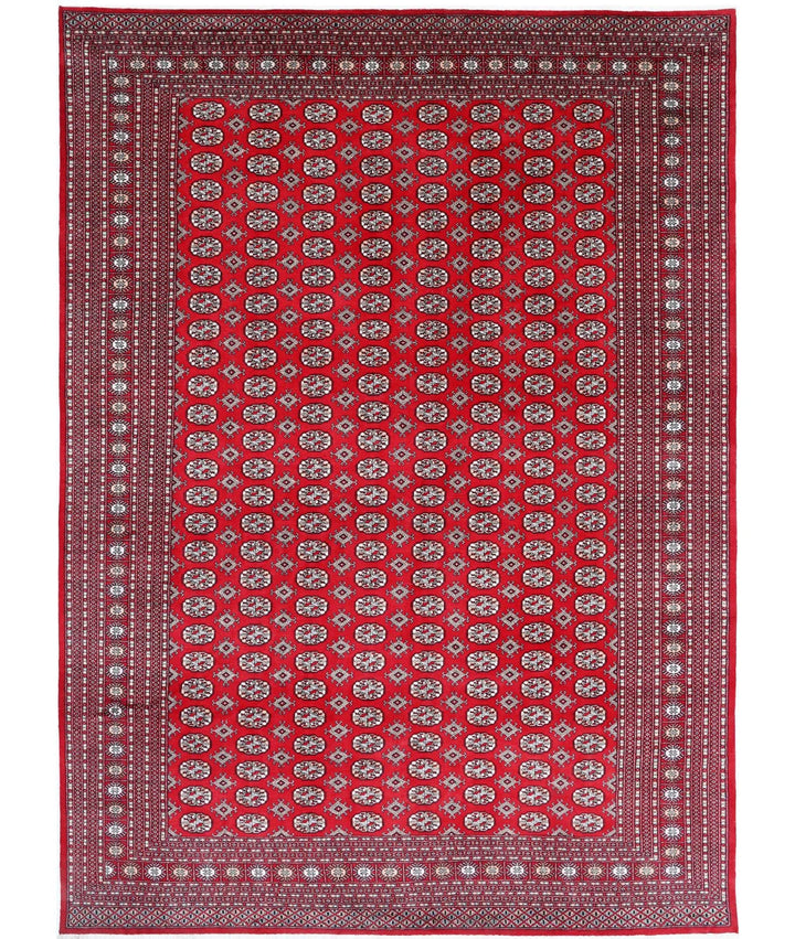 Pakistani Bokhara Rug 10' 2" x 13' 11" Hand-Knotted | No. AT12901