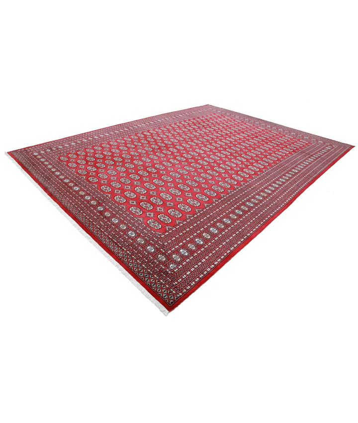 Pakistani Bokhara Rug 10' 2" x 13' 11" Hand-Knotted | No. AT12901