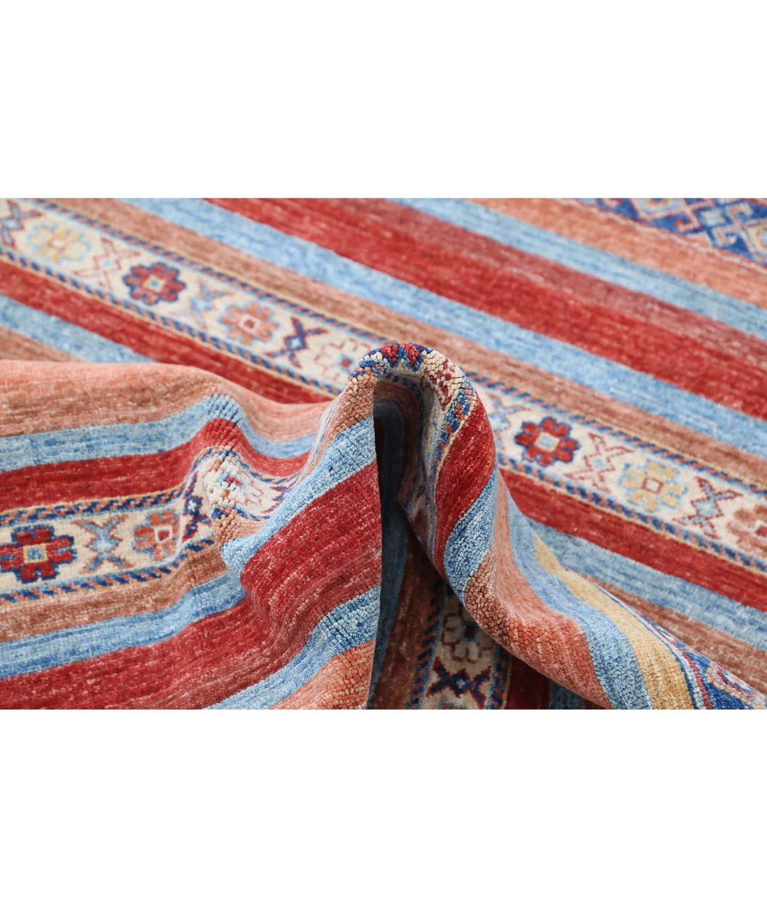 Afghan Khurjeen Rug 4' 1" x 6' 0" Hand-Knotted | No. AT12980