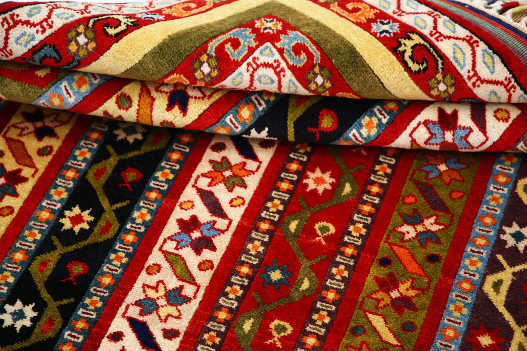 Afghan Shaal Rug 4' 3" x 6' 4" Hand-Knotted | No. AT13098