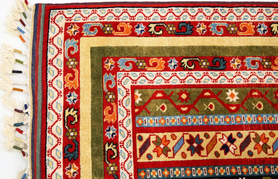 Afghan Shaal Rug 4' 3" x 6' 4" Hand-Knotted | No. AT13098