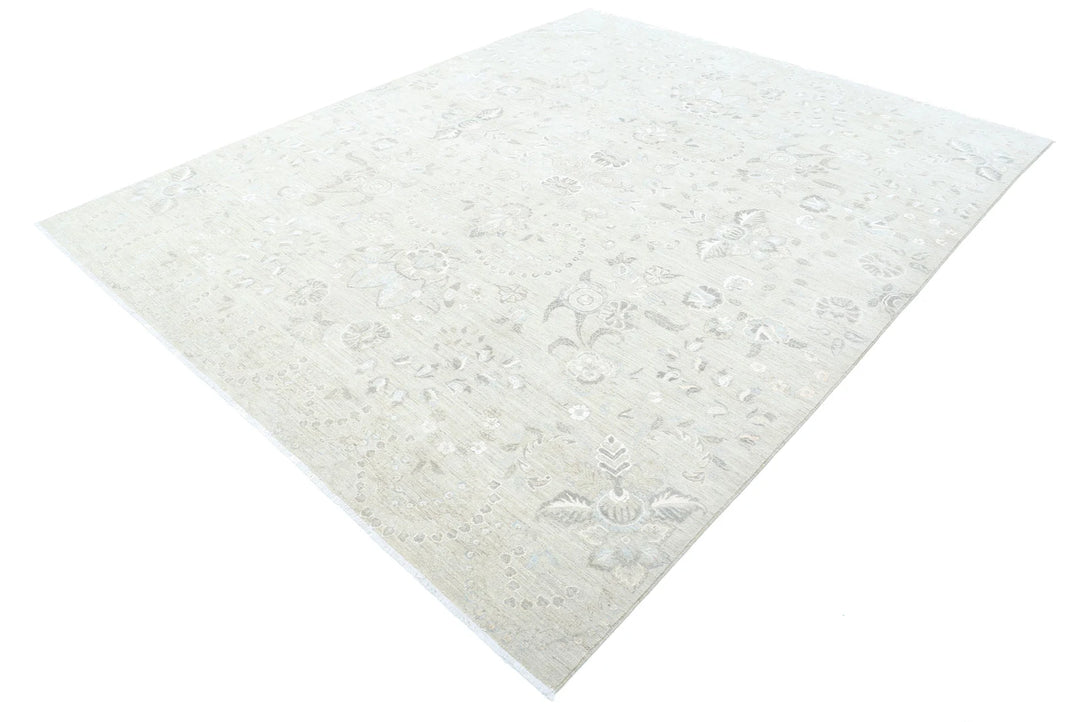 Afghan Tabriz Rug 7' 11" x 10' 0" Hand-Knotted | No. AT13333