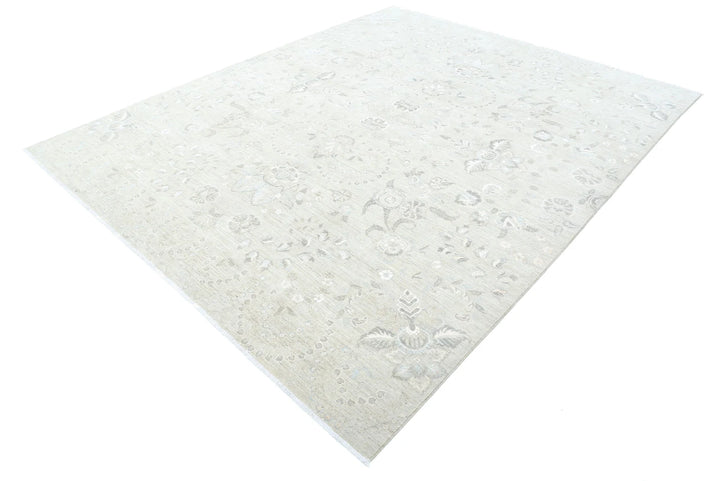 Afghan Tabriz Rug 7' 11" x 10' 0" Hand-Knotted | No. AT13333