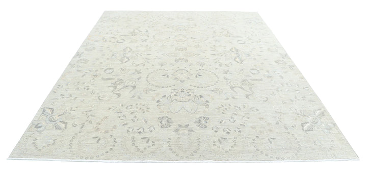 Afghan Tabriz Rug 7' 11" x 10' 0" Hand-Knotted | No. AT13333