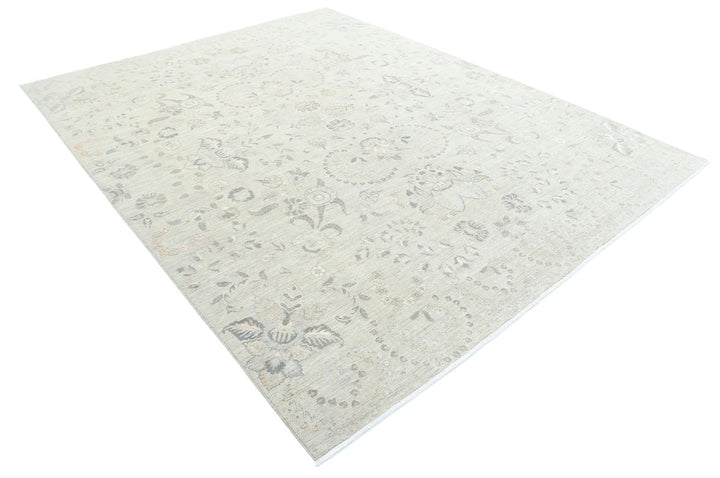 Afghan Tabriz Rug 7' 11" x 10' 0" Hand-Knotted | No. AT13333