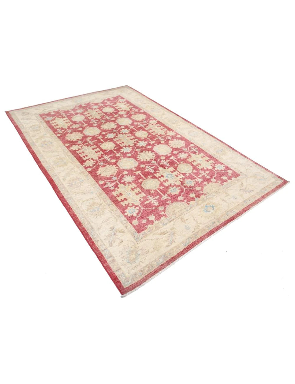 Afghan Serenity Rug 5' 6" x 8' 2" Hand-Knotted | No. AT13404
