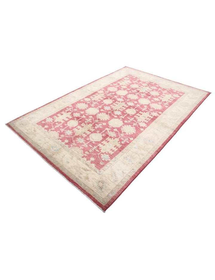 Afghan Serenity Rug 5' 6" x 8' 2" Hand-Knotted | No. AT13404