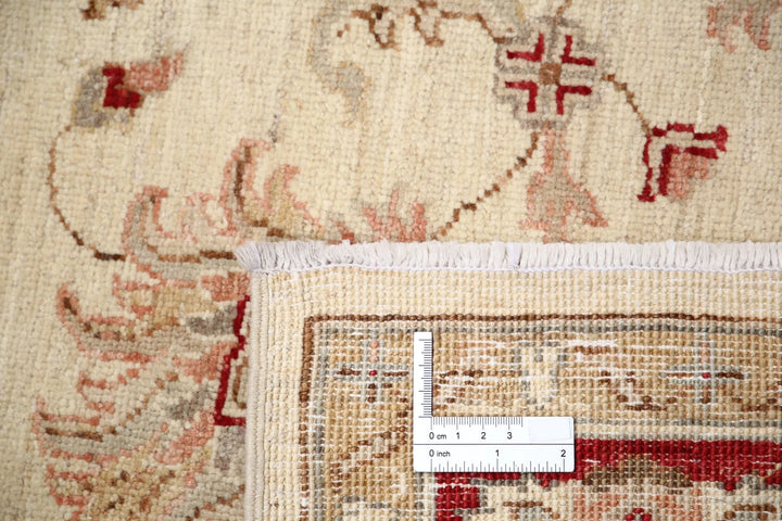 Afghan Ziegler Rug 5' 0" x 6' 8" Hand-Knotted | No. AT13494