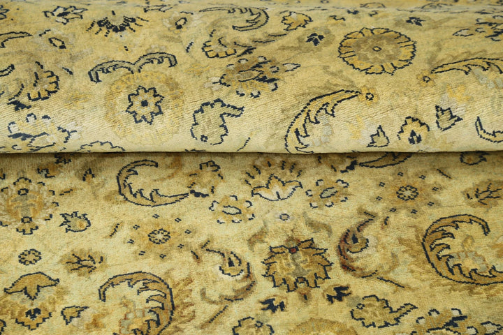 Beige Indian Ziegler Rug 7' 4" x 7' 7" Hand-Knotted | No. AT13535