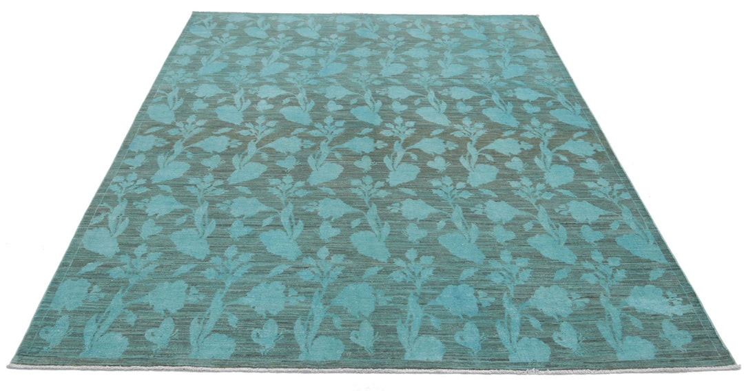 Afghan Overdye Rug 6' 1" x 8' 4" Hand-Knotted | No. AT13654