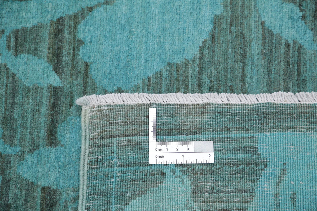 Afghan Overdye Rug 6' 1" x 8' 4" Hand-Knotted | No. AT13654