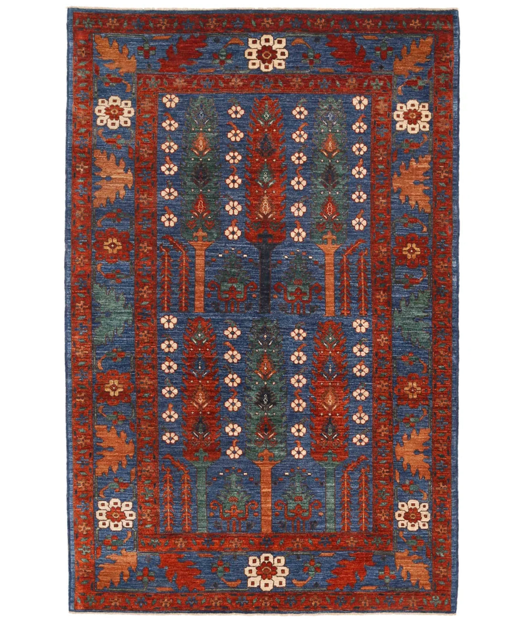 Afghan Oriental Rug 5' 1" x 8' 0" Hand-Knotted | No. AT13685