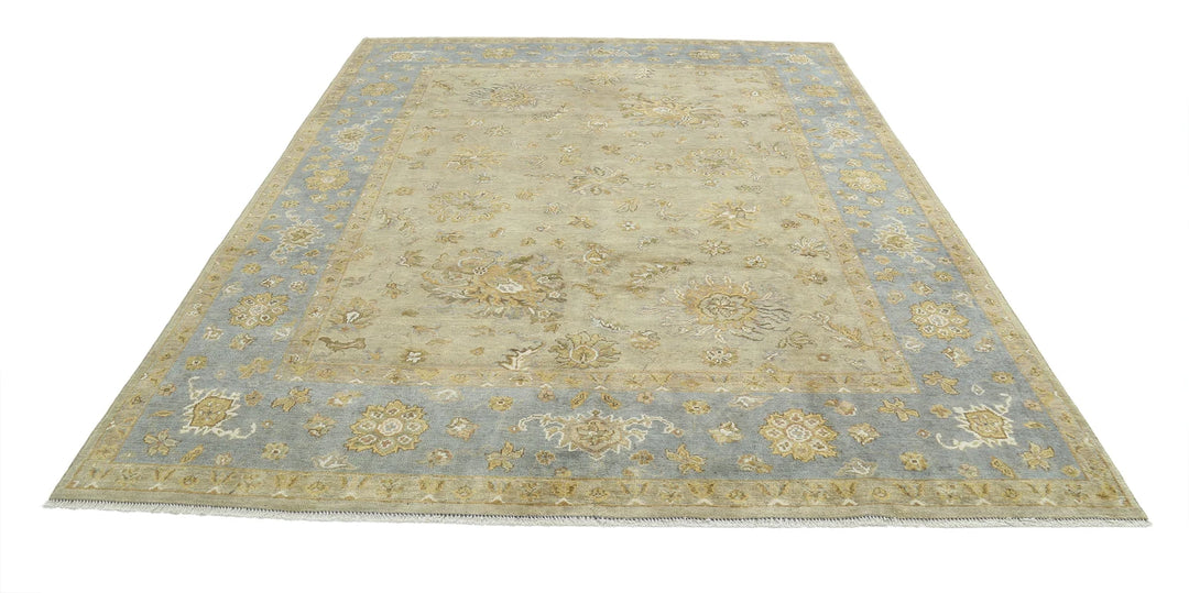 Indian Ziegler Rug 7' 8" x 9' 8" Hand-Knotted | No. AT13774