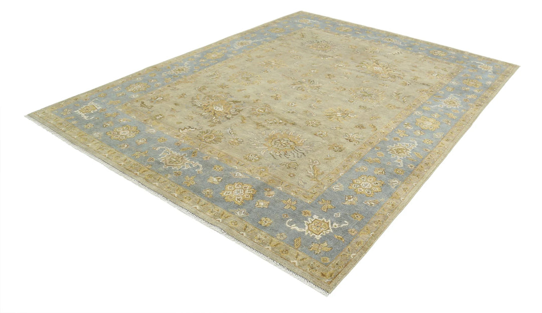 Indian Ziegler Rug 7' 8" x 9' 8" Hand-Knotted | No. AT13774