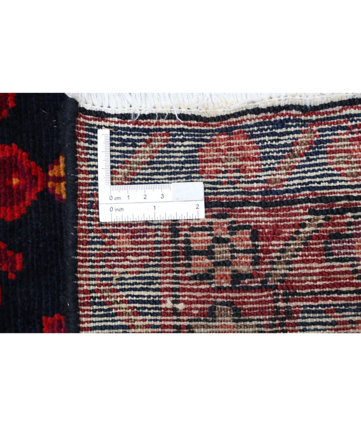 Persian Hamadan Runner Rug 3' 8" x 10' 0" Hand-Knotted | No. AT13965