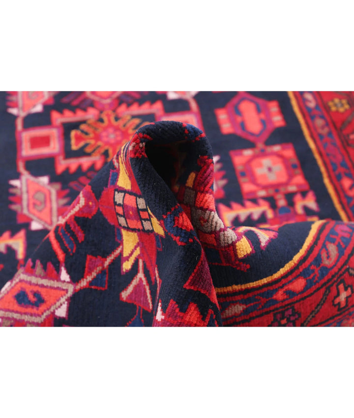 Persian Hamadan Runner Rug 3' 8" x 10' 0" Hand-Knotted | No. AT13965