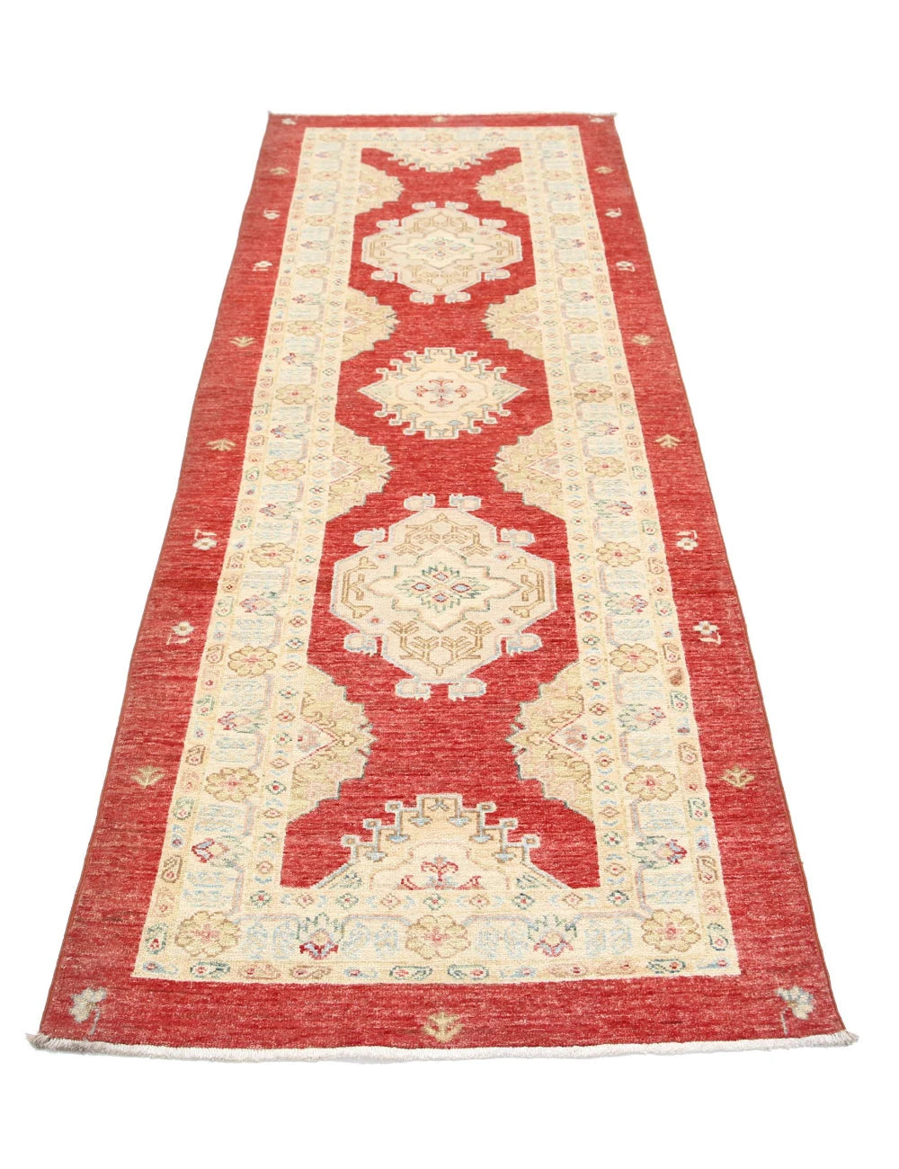 Afghan Ziegler Rug 2' 11" x 7' 10" Hand-Knotted | No. AT13966