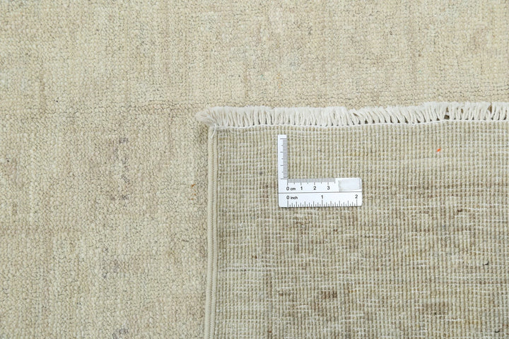 Ivory Afghan Serenity Rug 11' 7" x 15' 3" Hand-Knotted | No. AT13973