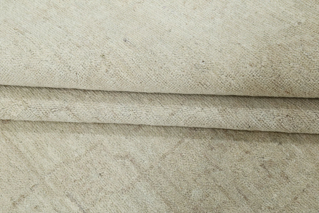 Ivory Afghan Serenity Rug 11' 7" x 15' 3" Hand-Knotted | No. AT13973