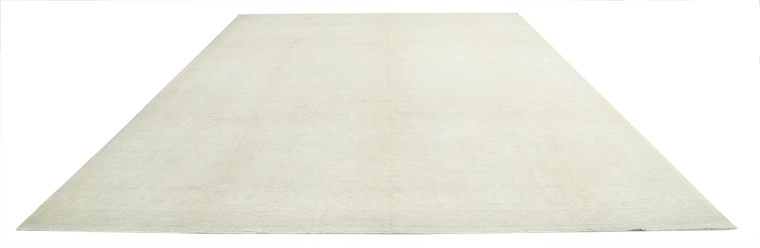 Ivory Afghan Serenity Rug 11' 7" x 15' 3" Hand-Knotted | No. AT13973