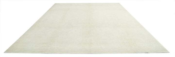 Ivory Afghan Serenity Rug 11' 7" x 15' 3" Hand-Knotted | No. AT13973