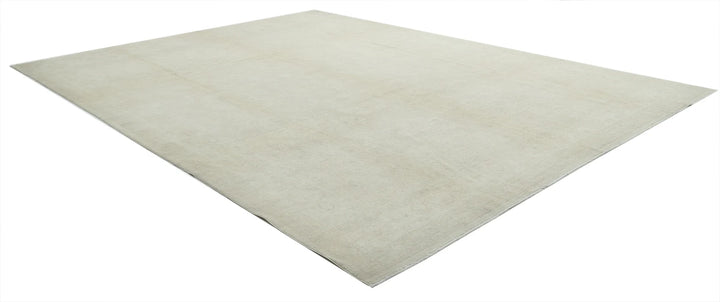 Ivory Afghan Serenity Rug 11' 7" x 15' 3" Hand-Knotted | No. AT13973