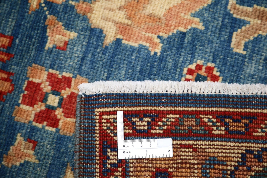 Blue Afghan Ziegler Rug 2'1" x 4'1" Hand-Knotted | No. AT13982