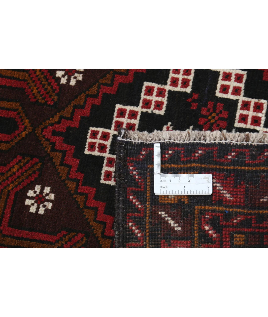 Red Afghan Tribal Rug 2' 9" x 4' 8" Hand-Knotted | No. AT14012