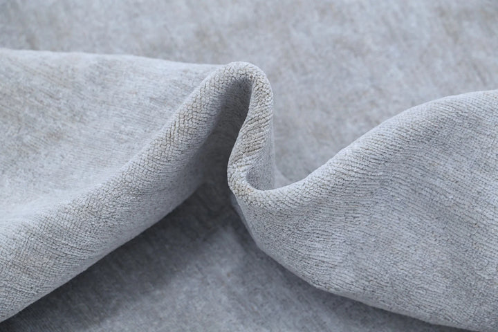 Grey Afghan Overdye Rug 7' 11" x 9' 4" Hand-Knotted | No. AT14113