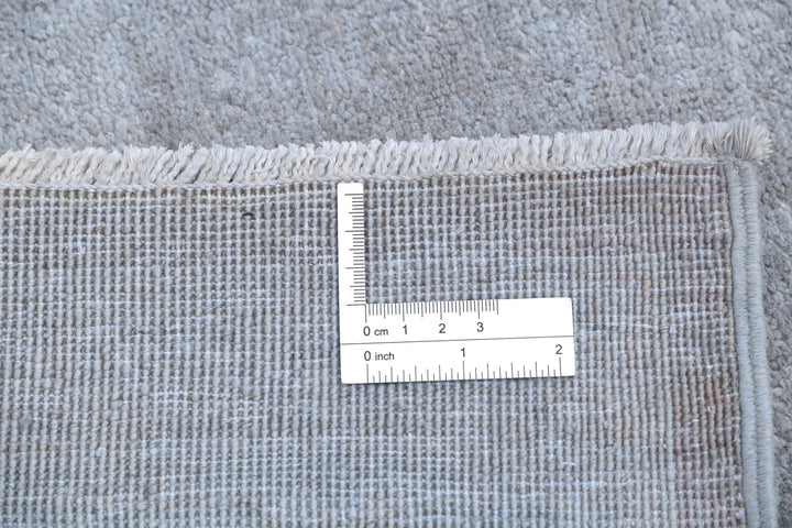 Grey Afghan Overdye Rug 7' 11" x 9' 4" Hand-Knotted | No. AT14113