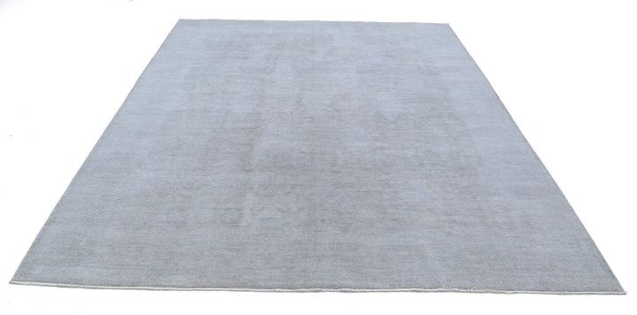 Grey Afghan Overdye Rug 7' 11" x 9' 4" Hand-Knotted | No. AT14113