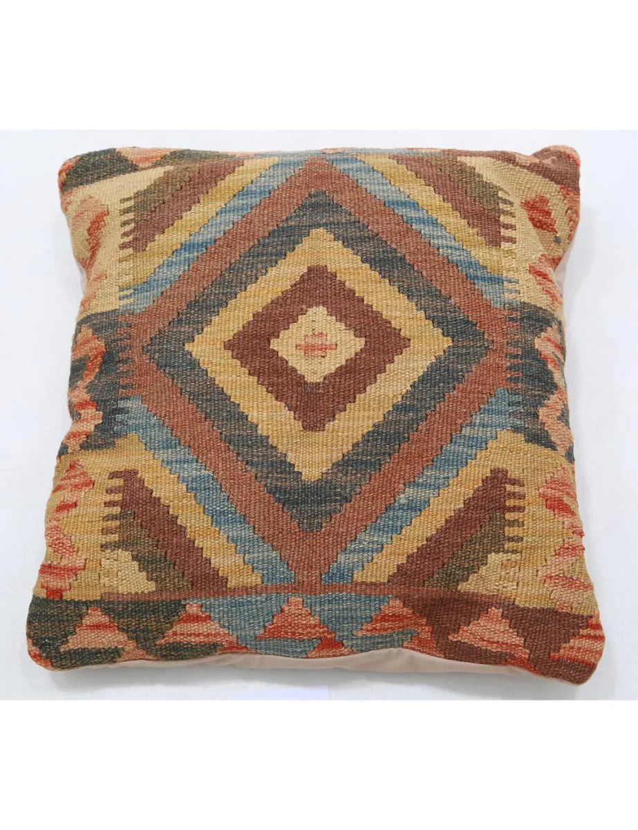 Afghan Tribal Pillow 1' 5" x 1' 5" Hand-Woven | No. AT14131