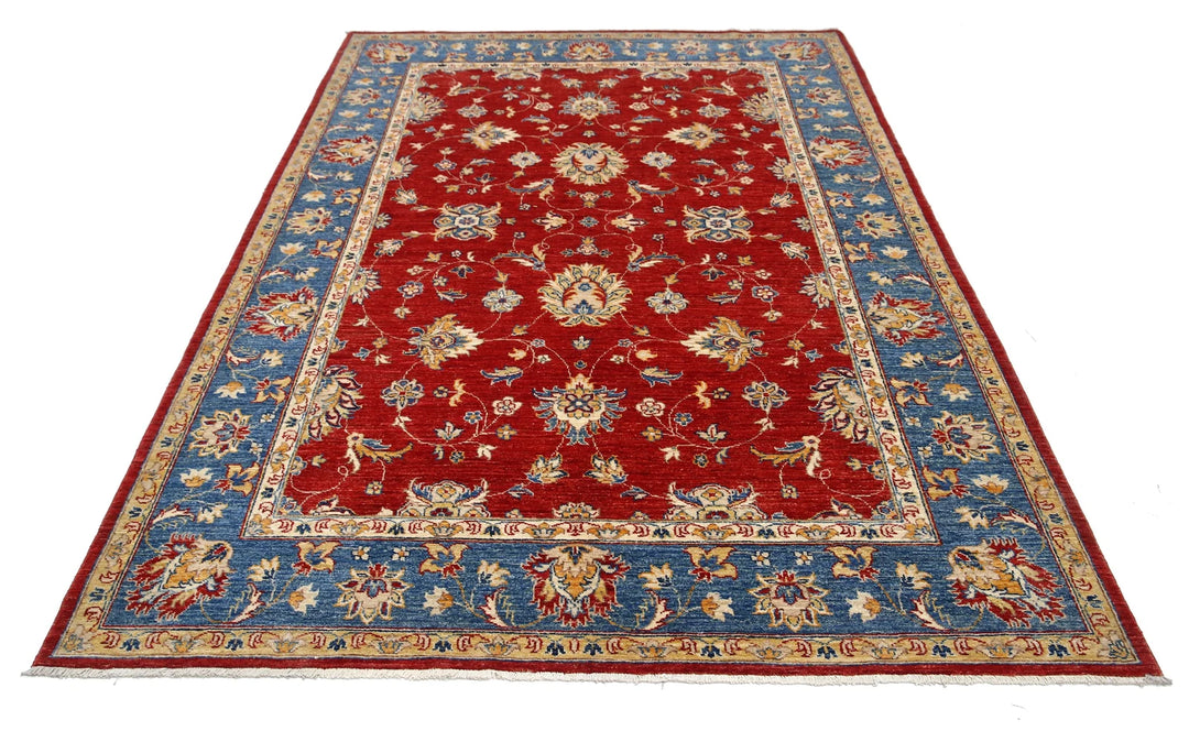 Afghan Ziegler Farhan Rug 5' 9" x 8' 4" Hand-Knotted | No. AT14152